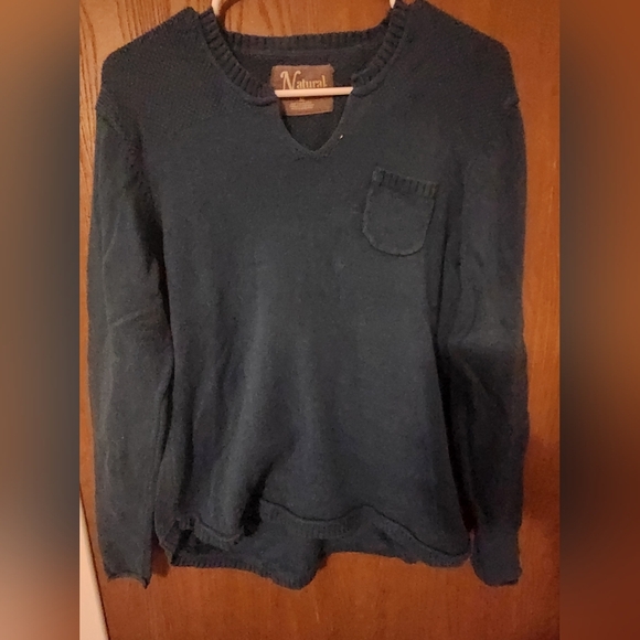 Natural Reflections Teal Knit Pullover - Picture 1 of 3